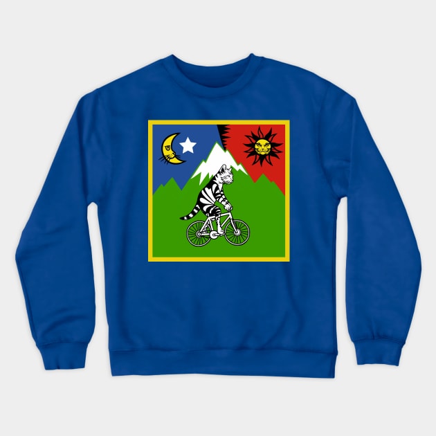 Bicycle Catnip Crewneck Sweatshirt by ElectricCatnip